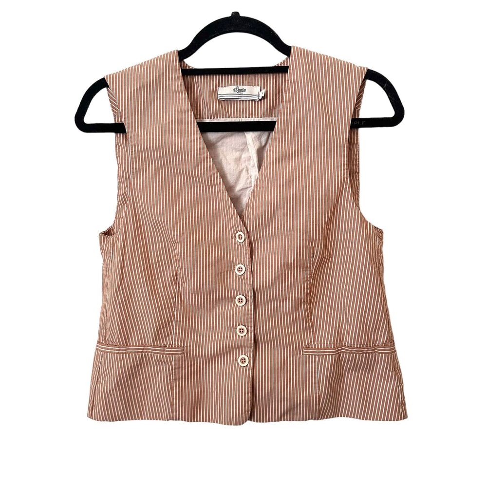 DEVOTION TWINS‎ Striped Buttoned Vest Sz Small